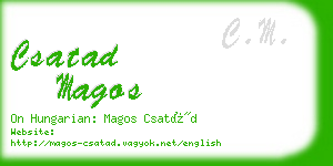 csatad magos business card